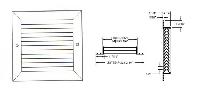 DG1 10x10, Door Grille, Aluminum Transfer Grille