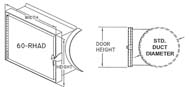 Access Door 60 RHAD 10" Round Duct