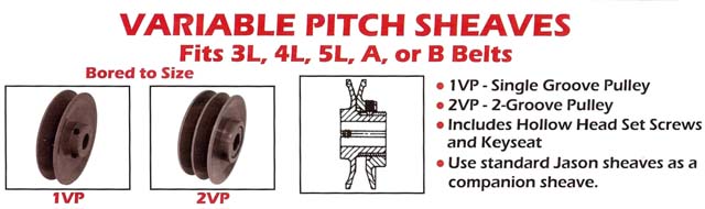 Variable Pitch Sheaves (Pulley)