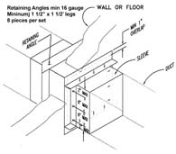 Mounting Angles for Fire Dampers & Sleeves (A, B, B-1, AF, D, DB, L, LB, N, NB) 