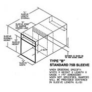 Sleeves for 75A, B, B-1, AF, D, DB, L, LB, N, & NB Dampers