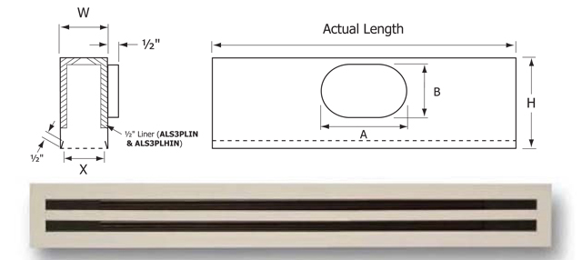 1" Slot - Linear Slot Diffusers