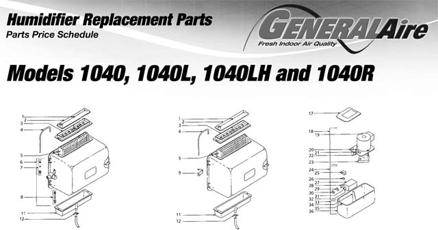Replacement Parts 1040 Series
