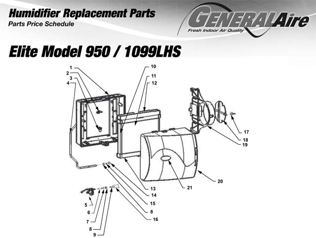Replacement Parts 950/1099 Elite Series