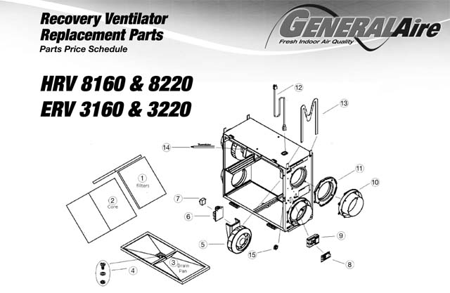 Recovery Ventilator Parts