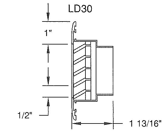 LD30 1/8" on 1/2" Centers Angled 30 Deg