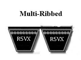 "R5VX" Ribbed Cogged Belts
