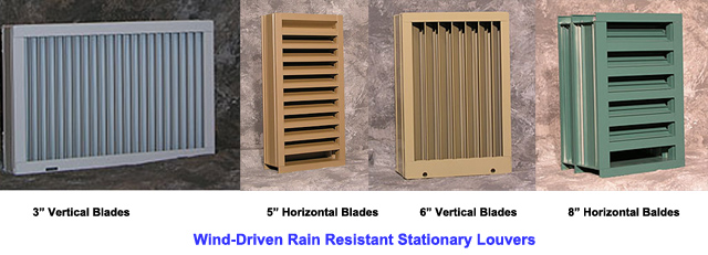 Wind Driven Rain Louvers