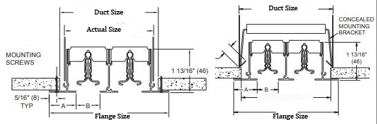 94100 1" Inch Linear Slot Diffusers