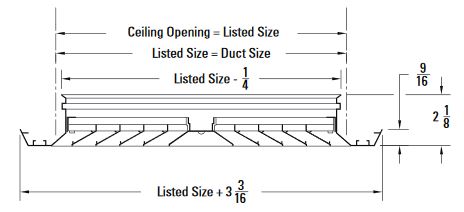 Beveled Ceiling Grilles
