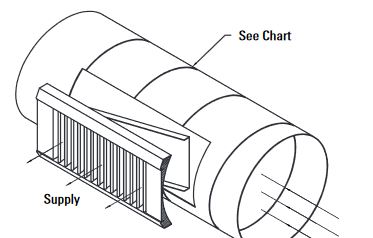 Spiral Duct Grille 4004P Aluminum DD+Extractor