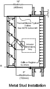 UE Out of Wall Fire Smoke Damper