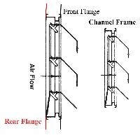 10" x 10" 2BDHD Heavy Duty Aluminum Gravity Backdraft Damper w/ Flange  (Model # 2BDHD-10x10H-VFL)