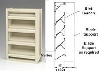   56x12 - 4" Deep, 4375DC Hurricane Drainable Louver - NOA - Mill Finish (Model# 4375DC 56x12-MF)