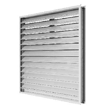 12x12 - Stainless Steel Drainable Louver, 4" Deep (Model#4375FD12x12-SS)