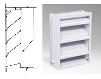   56x12 - 6" Deep - 6375DC Hurricane Drainable Louver- NOA - Mill Finish, Channel Frame, Angles - (Model# 6375DC 56x12-M