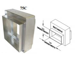 Fire Damper 75C 10x10 H-V 