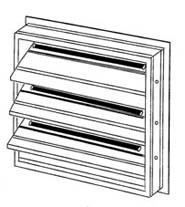 10" x 10" - Gravity Aluminum Gravity BackDraft Damper, Extra Heavy Duty w/ Flange & Counter Balance by Lloyd Industries 