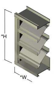 12x12 - 4" Deep Drainable Aluminum Louver w/ Flange Frame, Painted, Quick Ship (Model#  D-HFA-4 12x12)