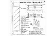 10" x 10" - 4 Inch Aluminum Drainable Louver w/ Flange & Bird Screen (Model # 4DLF 10x10 + BS)