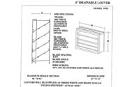 12x12 - 6" Drainable Extruded Aluminum Louver w/ Insect Screen - Flanged (Model# 6DLF-IS 12x12)